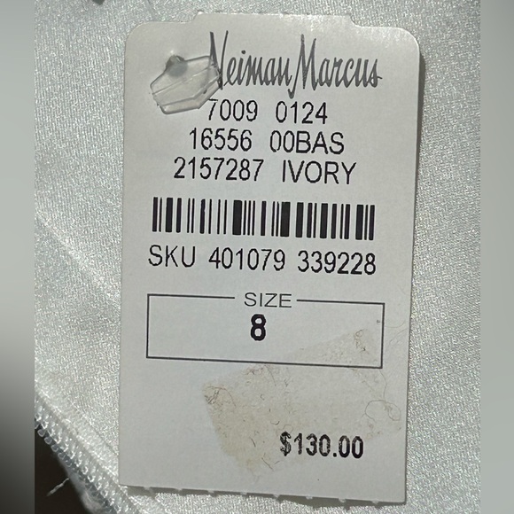 NWT TAHARI s8 ivory sheath dress-made exclusively for NEIMAN MARCUS-Macrame’ - Picture 10 of 11